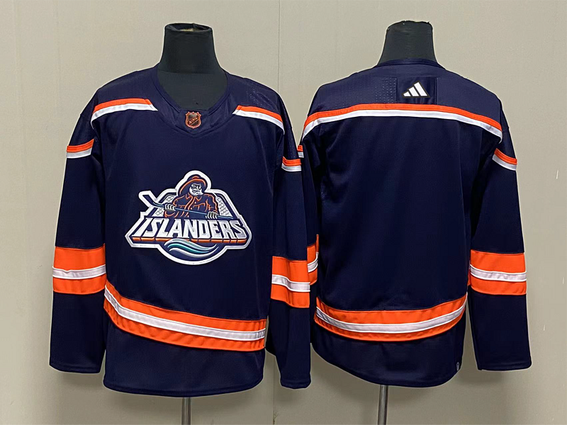 Men's New York Islanders Navy Blank Jersey